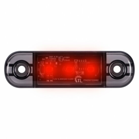 led zijmarkeringslamp donker rood 3x led - contourlamp - zijlamp - markeringslamp