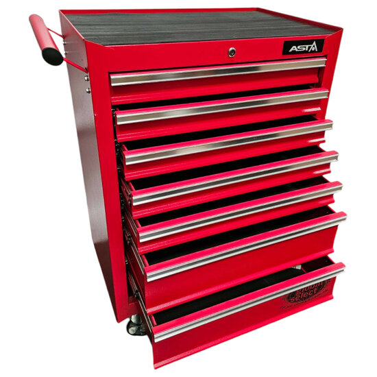 lege gereedschapswagen met 7 lades - fereedschapskar - fereedschapskist - gereedschapwagen - satra