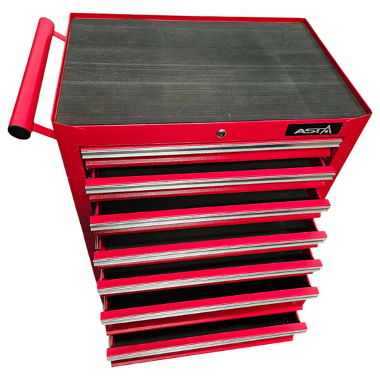 lege gereedschapswagen met 7 lades - fereedschapskar - fereedschapskist - gereedschapwagen - satra