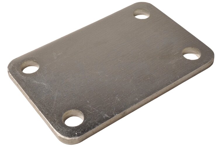 120x80 mm stroppenplaat - montageplaat - stalen plaat - klemplaat