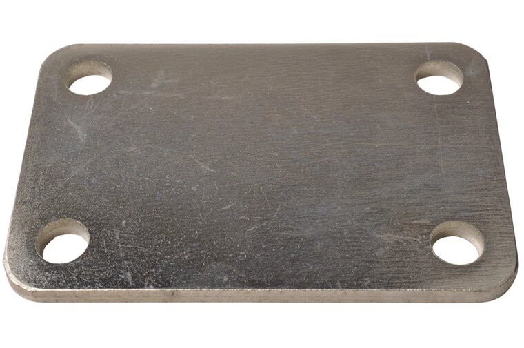 120x80 mm stroppenplaat - montageplaat - stalen plaat - klemplaat
