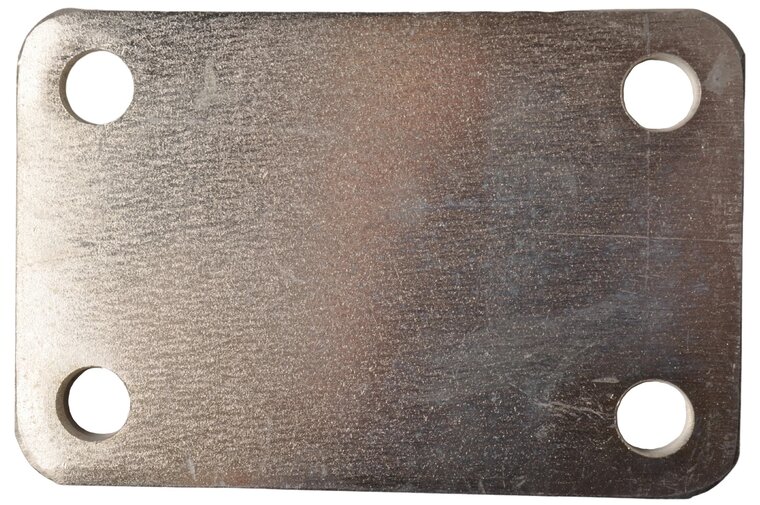 120x80 mm stroppenplaat - montageplaat - stalen plaat - klemplaat