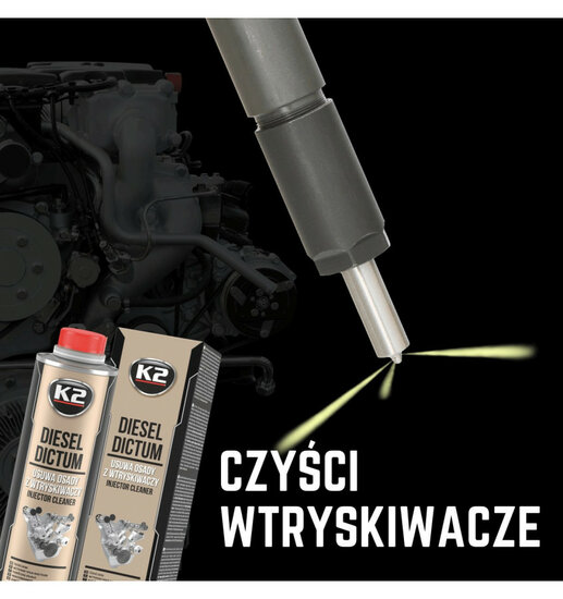 k2 common rail injector cleaner 500 ml - diesel dictum - verwijdert vuil en afzettingen - injector reiniger 