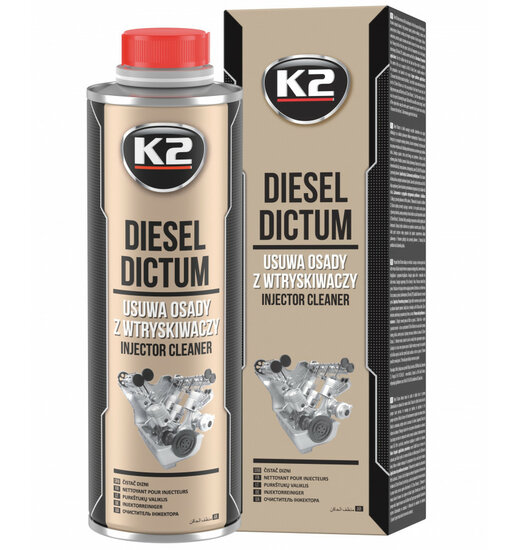 k2 common rail injector cleaner 500 ml - diesel dictum - verwijdert vuil en afzettingen - injector reiniger 