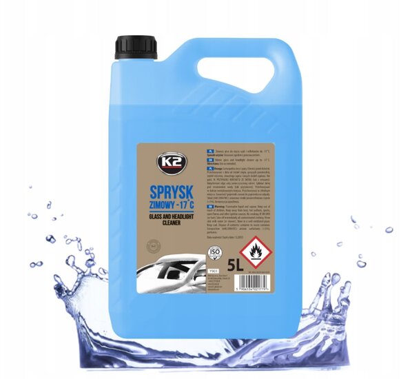 k2 nano ruitenwisser vloeistof 5 liter - koplamp reiniger -17&deg;C  - ruitenreiniger - ruitenvloeistof