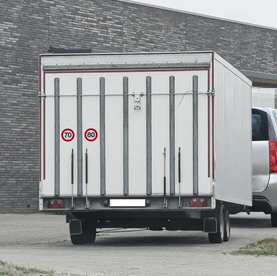 maximale snelheidssticker 110 km/h - snelheid sticker 200 mm - snelheidsbeperking sticker - klasse 2