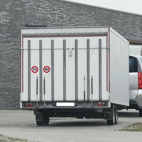 maximale snelheidssticker 60 km/h - snelheid sticker 200 mm - snelheidsbeperking sticker - klasse 1