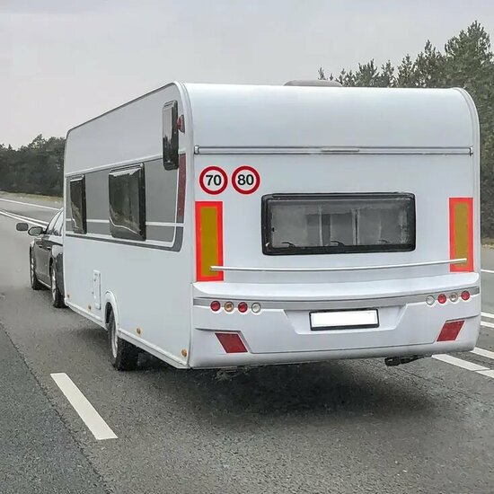 maximale snelheidssticker 70 km/h - snelheid sticker 200 mm - snelheidsbeperking sticker - klasse 1