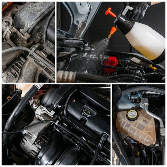 k2 motor en onderdelen reiniger 5 liter - onderdelenreiniger akra - motorreiniger - schoonmaakmiddel