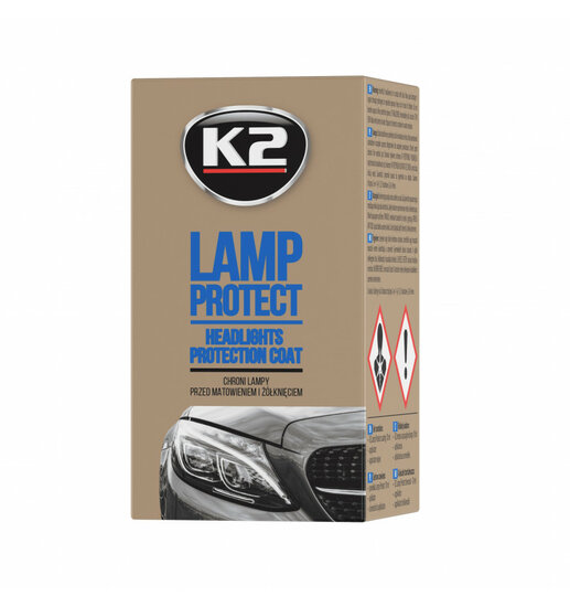 k2 lamp protect 10 ml - koplamp beschermlaag - anti vergeling en dofheid - koplamp poetsmiddel