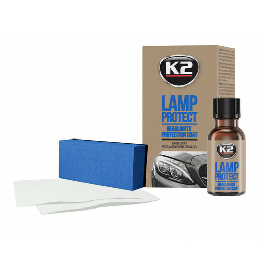 k2 lamp protect 10 ml - koplamp beschermlaag - anti vergeling en dofheid - koplamp poetsmiddel