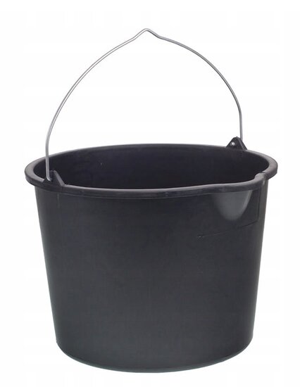 pvc emmer 12 liter - tuin emmer - bouw emmer met trechter - opvangemmer - wateremmer
