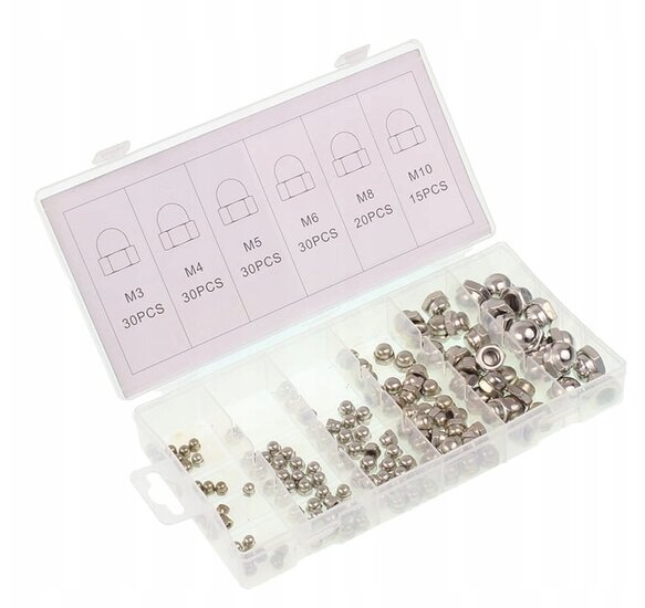 dopmoeren set 155 delig - moerenset - dopmoer - borgmoeren - gmp