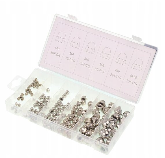 dopmoeren set 155 delig - moerenset - dopmoer - borgmoeren - gmp