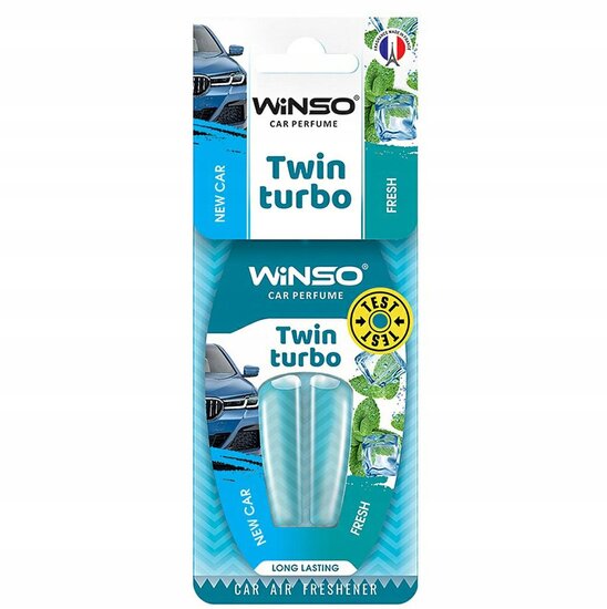 winso twin turbo new car-fresh autoparfum - twin turbo new car-fresh - new car-fresh - winso geur voor in de auto - autogeur - 