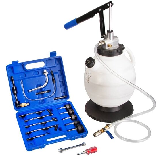 handmatige atf olievulpomp 6 liter -&nbsp;&nbsp;olievuller met adapter -&nbsp;olie vuller versnellingsbak -&nbsp;&nbsp;olietransmissie vullen - tra