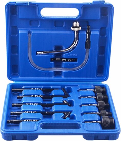 olievulpomp 6 liter - atf olie vuller met adapter - transmissie bijvulpomp - versnellingsbak olie - versnellingsbakolie vul pom