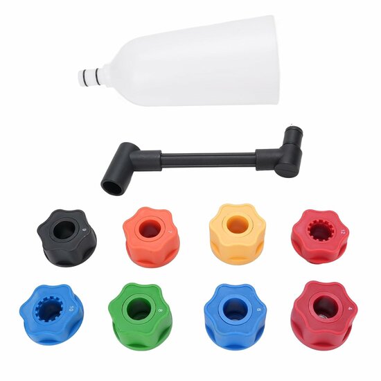 8 delig olietrechter met adapterset - trechter set in koffer - vloeistoftrechter - olie trechterset - olievuller&nbsp;