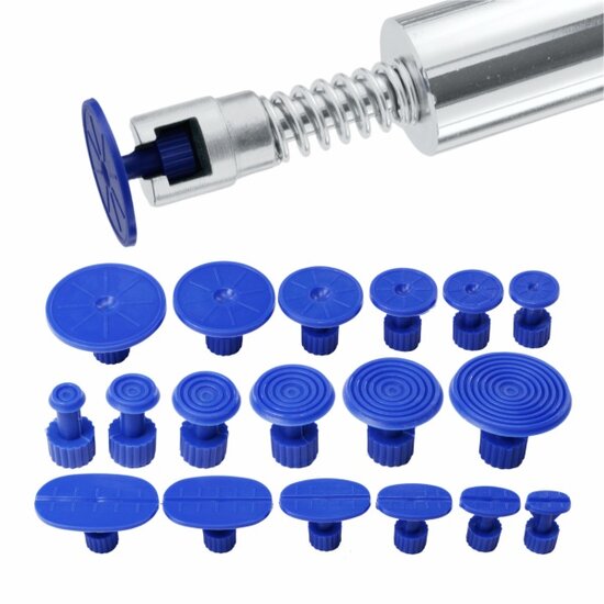 uitdeukset 19 delig - reparatieset uitdeuken - deuken trekker - deukverwijderingsgereedschap - uitdeuker - slagtrekker