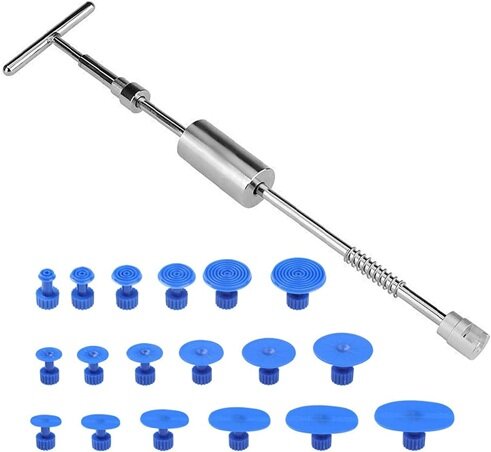 uitdeukset 19 delig - reparatieset uitdeuken - deuken trekker - deukverwijderingsgereedschap - uitdeuker - slagtrekker