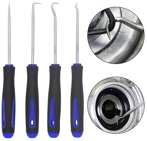 9 delig keerring trekker - haken en schrapers set - o-ringen verwijder set - pick en hook set - precisiehaak
