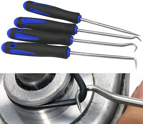 9 delig keerring trekker - haken en schrapers set - o-ringen verwijder set - pick en hook set - precisiehaak