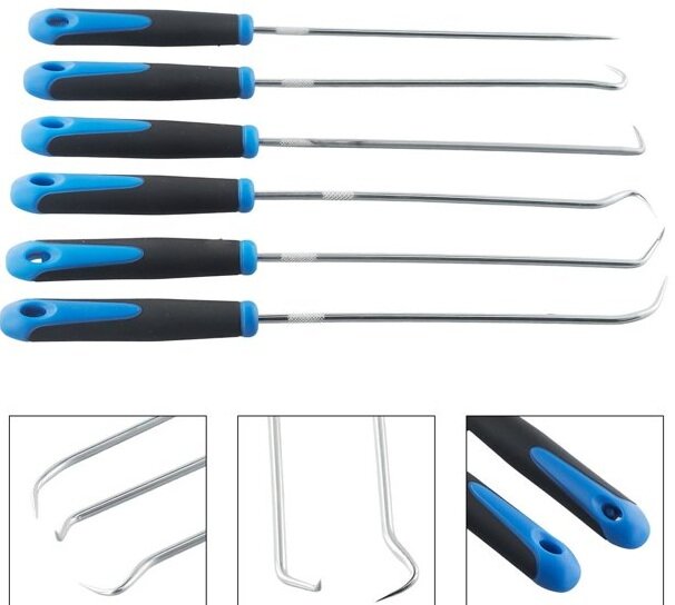 6 delig haken set - keerring trekker - o-ringen verwijder set - haakset - keerringtrekker 