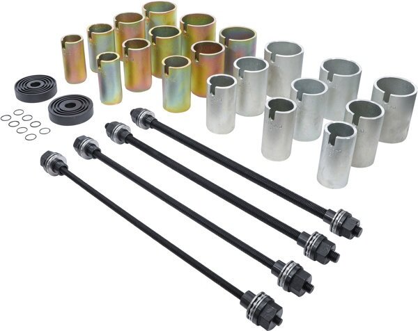 draagarm rubber (de)montage set - bus persset - kogellager pers - wiellager demontageset - keerring montage 