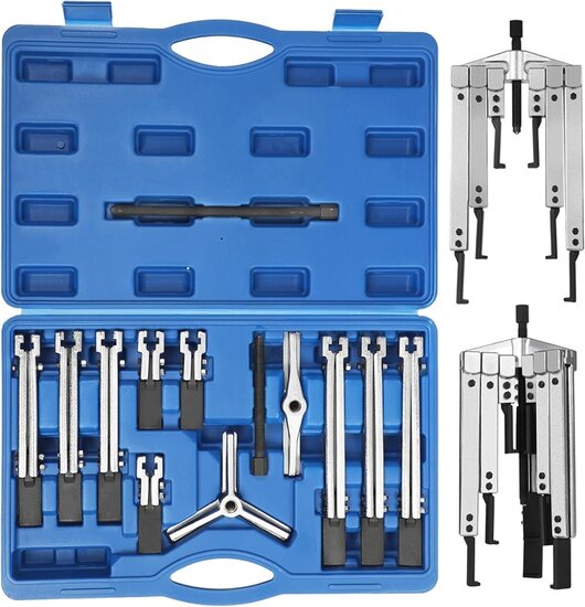 lagertrekker - binnenlager trekker - buitenlagertrekker - poelietrekker - pulley trekset 12 delig