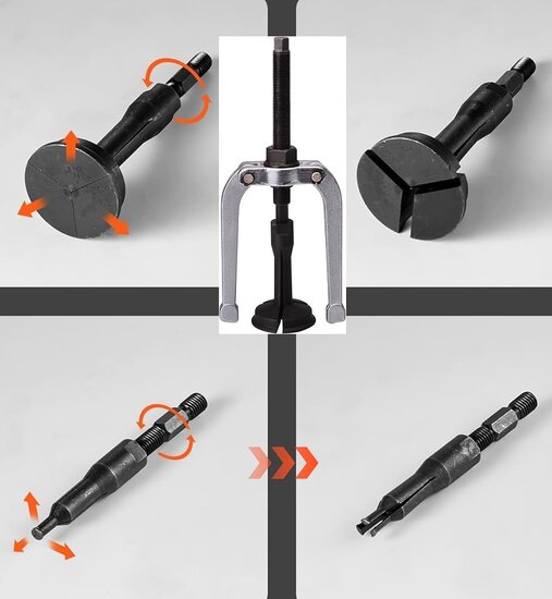 binnenlager trekker set - poelietrekker 16 delig - kogellagertrekker - lagertrekker - wiellager trekset