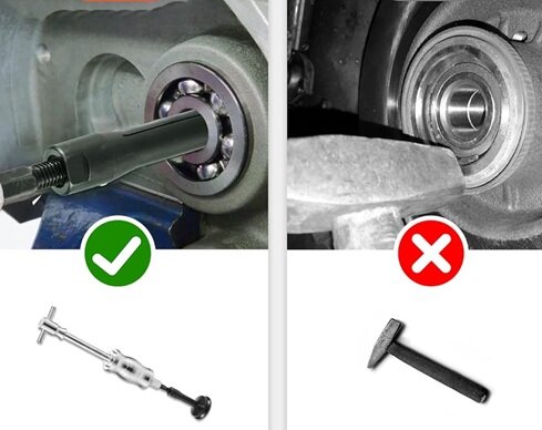 binnenlager trekker set - poelietrekker 16 delig - kogellagertrekker - lagertrekker - wiellager trekset