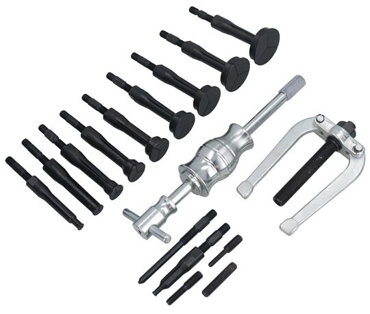 binnenlager trekker set - poelietrekker 16 delig - kogellagertrekker - lagertrekker - wiellager trekset