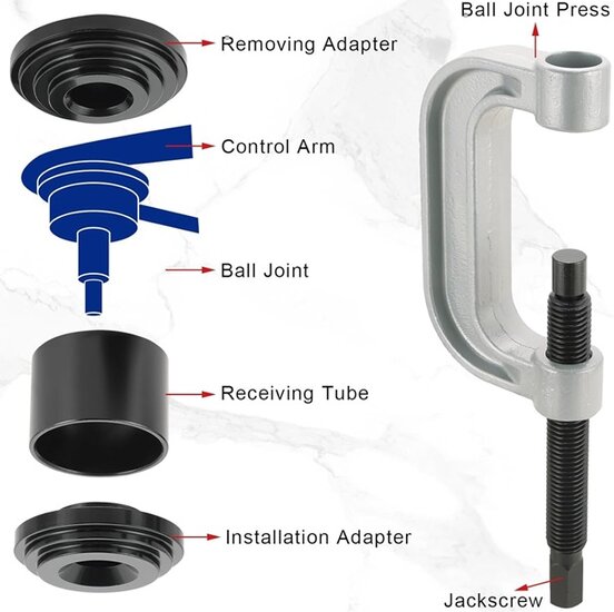 suv kogelgewricht trekker - ford - jeep - dodge&nbsp;- persbussen - lagerdruk set - fusee demontage set