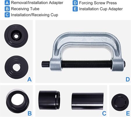 suv kogelgewricht trekker - ford - jeep - dodge&nbsp;- persbussen - lagerdruk set - fusee demontage set
