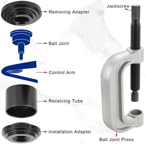 suv kogelgewricht trekker - ford - jeep - dodge&nbsp;- persbussen - lagerdruk set - fusee demontage set