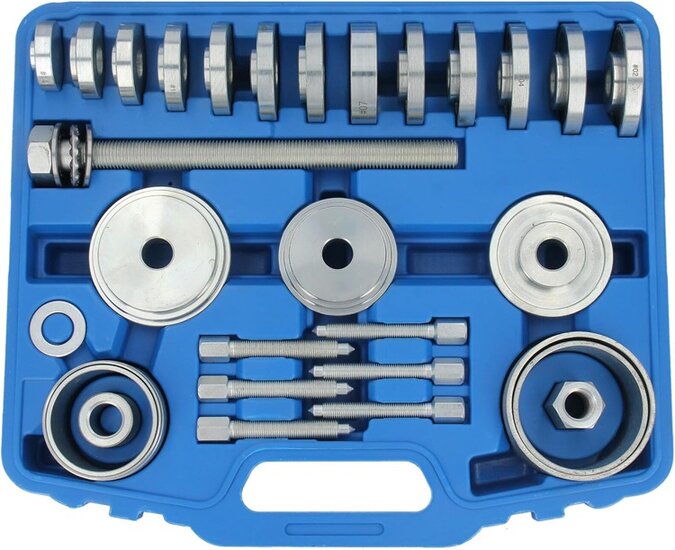 wiellager montage en demontage set - 34 delige persschijven - drukschijven&nbsp;&nbsp;- universele lager montage - lagerada