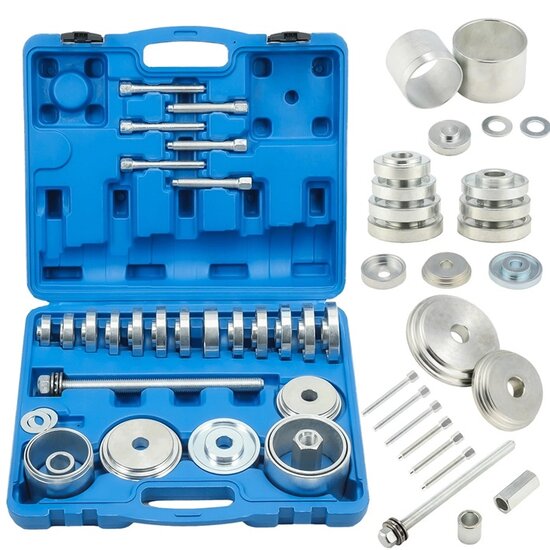 wiellager montage en demontage set - 34 delige persschijven - drukschijven&nbsp;&nbsp;- universele lager montage - lagerada