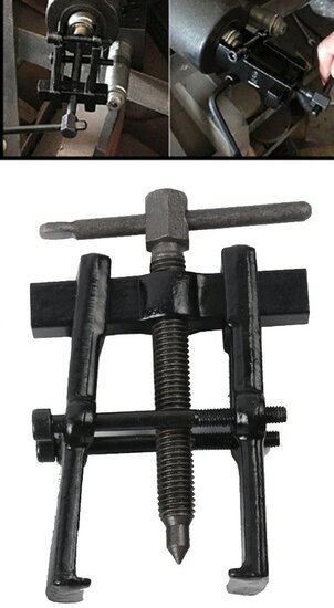 universele 2 poot lagertrekker - 38x65 mm - poelietrekker - tandwieltrekker - lager trekker - pulley trekset