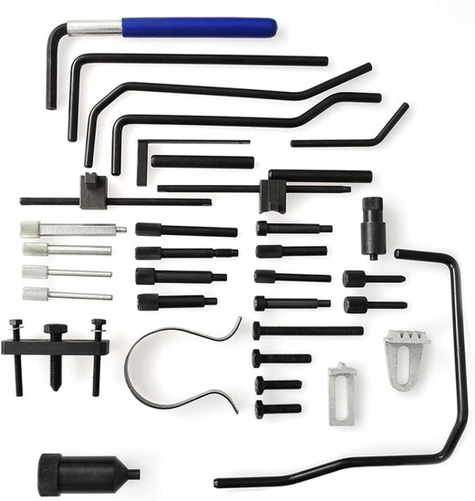 uitgebreide psa benzine en diesel afstelset - nokkenas en krukas blokkeerset - afstelset&nbsp;distributie set citro&euml;n - peugeot 