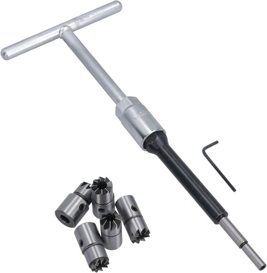 8 delige diesel verstuiverzitting reiniger -&nbsp;injector cleaner - verstuiver zitting schoonmaak set - koolstof frees - freesset