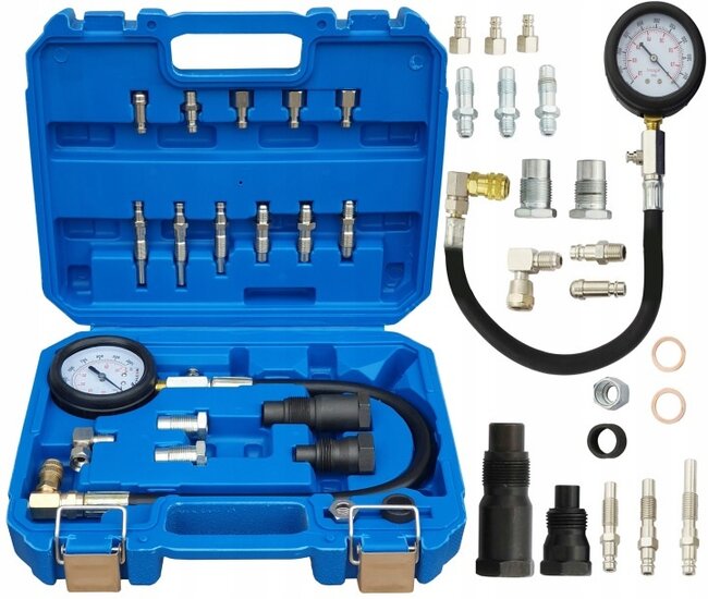 19 delige diesel compressiemeter - druk&nbsp;tester - compressie meter - drukmeter voor diesels