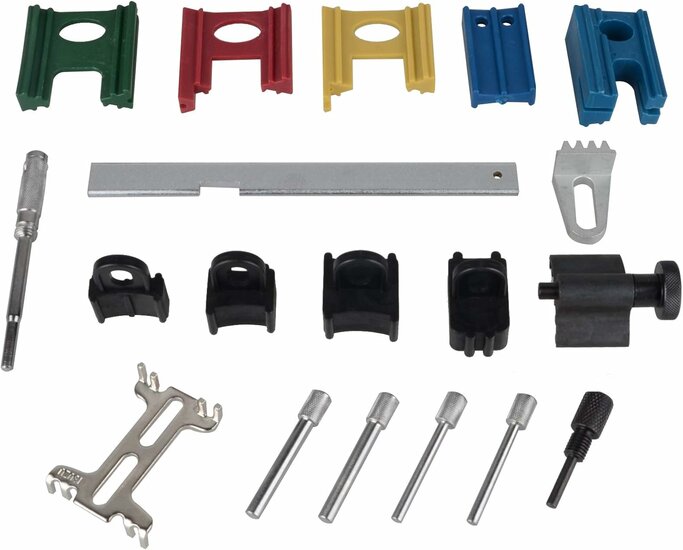 universele diesel en benzine&nbsp;timingset - afstelset - blokkeerset - nokkenas en krukas blokkering - distributie vervanging gere