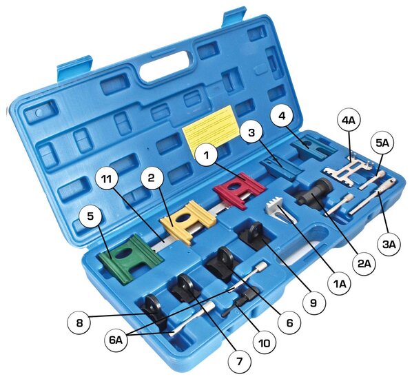 universele diesel en benzine&nbsp;timingset - afstelset - blokkeerset - nokkenas en krukas blokkering - distributie vervanging gere