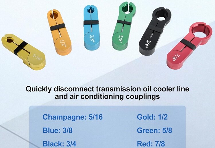 airco en brandstof leidingen demontage set - ontkoppel slangen set - brandstofleiding ontkoppeling - oliekoelerslangen 