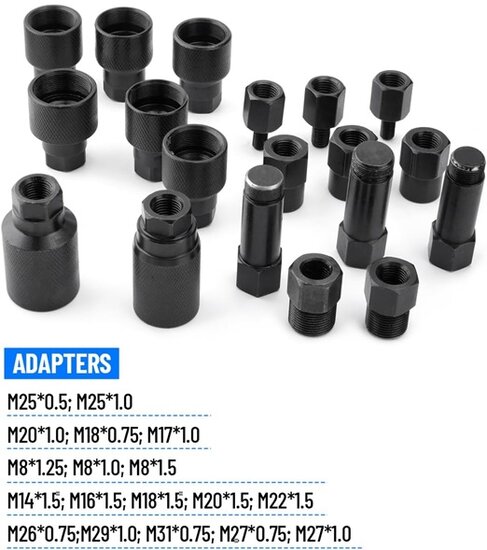 25 delig pneumatische diesel injector trekker set - verstuiver slagtrekker - verstuivertrekker - slag trekker verstuivers