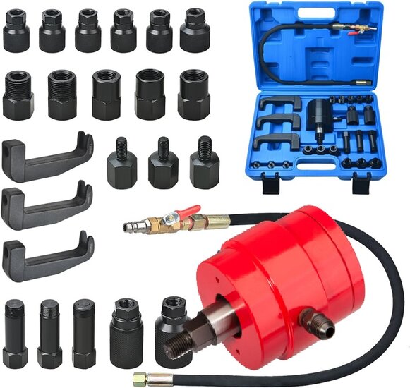 25 delig pneumatische diesel injector trekker set - verstuiver slagtrekker - verstuivertrekker - slag trekker verstuivers