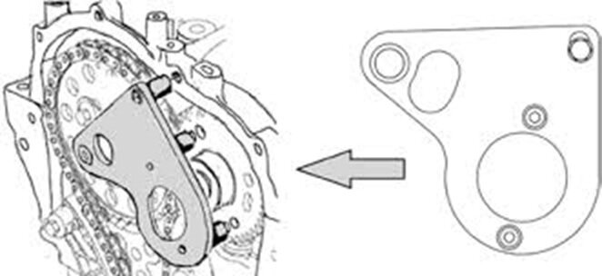 diesel 1.6 - 2.0 - 2.3 CDTi en DCi&nbsp; renault - nissan - opel - vauxhall - nokkenas uitlijn gereedschap - krukasblokkeerpe