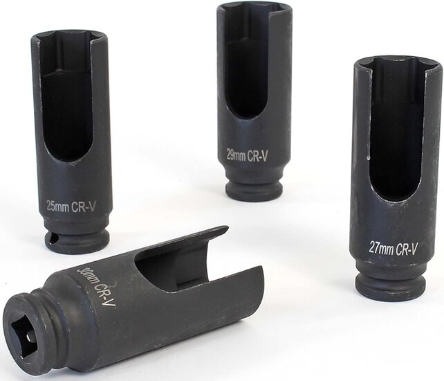 4 delig 25 -27 - 29 - 30 mm diesel injector doppen set - common rail injectordop - dieselverstuiver dop&nbsp;- brandstofsproe