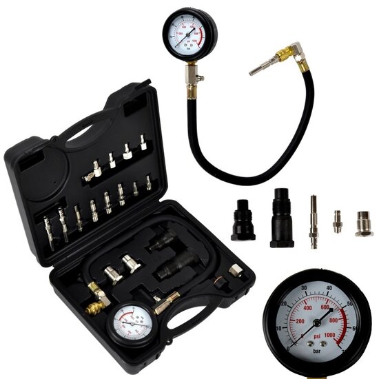diesel compressietester - drukmeter 20 delig - 0 tot 70 bar - compressiemeter - compressie tester