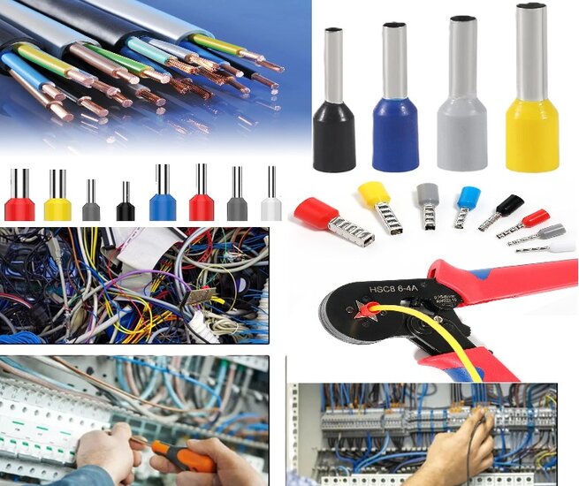 100 delig adereindhuls set - kabelschoen pen - blauw - 2.5mm&sup2; - kabelconnector - connector&nbsp;